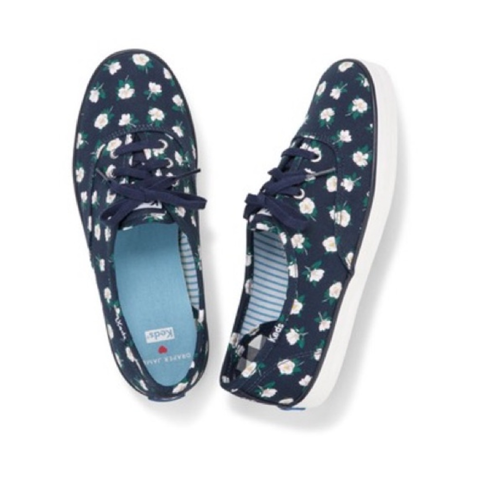 Draper James x Keds Champion DJ Magnolia Navy Floral Sneakers 6.5